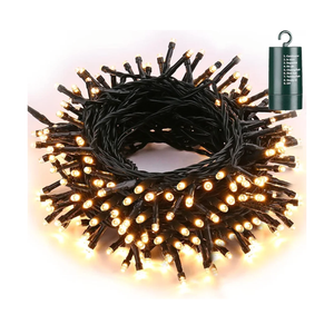 Toodour Battery Christmas Lights, 68.9ft 200 LED Christmas String Lights with 8 Twinkle Modes, Timer, Waterproof Battery Operated String Light for Home, Party, Holiday, Xmas Decor - Warm White