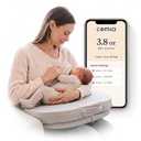 Comia Premium Smart Nursing Pillow | Comfortable Ergonomic Support with Weight Sensors to Track Baby’s Milk Intake, App Connected, Built-in Night Light, Backstrap, Removable Cover, Safety Certified