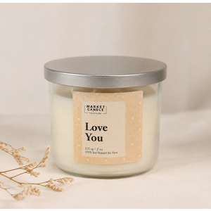 Market Street "Love You" Candle 14oz 100% All Natural Soy Wax