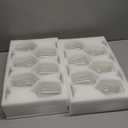 Glasses Set of 12, 12oz Clear Red/White Liquor Cup, Long Stem Glasses for Party, Wedding and Home