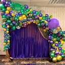 105 PCS Mardi Gras Balloons Party Decoration Green Purple Yellow Balloon Arch for Mardi Gras Birthday Baby Shower Masquerade New Orleans Party Decoration