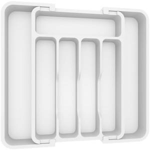 Lifewit Silverware Drawer Organizer, Expandable BPA Free Utensil Tray for Kitchen, Adjustable Flatware and Cutlery Holder for Spoons Forks Knives, Plastic Kitchen Organizers and Storage, Clear