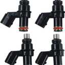 JEENDA 4pcs Fuel Injectors 49033-0015 Compatible with 2007-2012 2021-2022 Kawasaki Ninja ZX6R ZX600R ZX600P