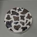 BLUE PANDA 48 Pack Cow Print Paper Plates (9 Inch) for Barnyard Birthday, Farm Animal Party - Cow Baby Shower Supplies (Brown Foil Print)