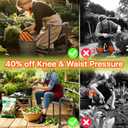 Garden Kneeler and Seat Heavy Duty, Wider and Thicker Kneeling Pad for Foldable Gardening Stool with 2 Tool Pouches, Gardening Gifts Tools for Women Mom Men Seniors
