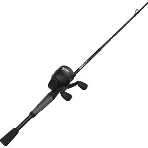 Zebco 33 Black Spincast Reel and Fishing Rod Combo, 6-Foot 2-Piece Graphite Rod with ComfortGrip Handle, QuickSet Anti-Reverse Fishing Reel with MicroFine Drag, Black