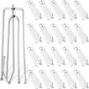 150Pcs Stainless Steel Curtain Pleat Hooks, Traverse Pleater, Drapery Clasp and Pin, Pinch Pleat Shower Curtain, 4 End Curtain Hangers for Window, Door, Bathroom