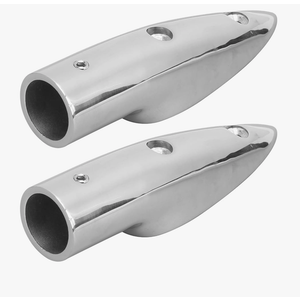 Aramox Boat Rail End for Marine Boat, 2Pcs 7/8in Handrail End 316 Stainless Steel Anti- Accessory