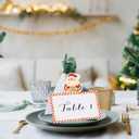 Fumete 100 Pcs Christmas Place Cards for Table Setting Santa Claus Die Cut Place Cards Christmas Party Name Placecards for Table Holiday Dinner Brunch Party or Any Occasion Decoration