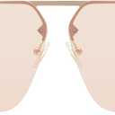 SOJOS Trendy Aviator Sunglasses Mens Womens Retro Metal Rimless Frame Shades Lentes De Sol Para Mujer SJ1192 (Brown)