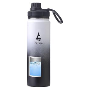 Farsea Insulated Water Bottle With Paracord Handle, Protective Boot and 2 Lids (Straw Lid & Spout Lid), Stainless Steel Water Bottle Wide Mouth, Double Wall Sweat-Proof BPA-Free, 24 oz