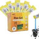AOKE Portable Toilet Absorbent Gel Powder - Lemon 25 Pack Poo Deodorizing Treatment for Outdoor Camping and Hiking