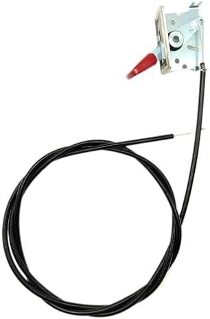 GardenP+ 72 Inches Universal Throttle Cable Suitable for Most lawnmowers, Standard-Sized Snow blowers; Metal Lever and Fixing Plate; with Plastic-Coated Outer Sheath, Featuring a Solid Wire Inner.