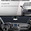 Pigenius Windshield Sun Shade for Ford Mustang Mach-E 2021-2026 Window Sunshade - Metallic