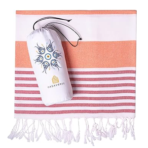 Casaverse Turkish Beach Towel, 100% Cotton Quick Dry Sand Free Beach Towels, Travel Turkish Towel
