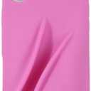 Nkkomura Soft Touch Silicone Lip Gloss Phone Case for iPhone 16 Plus, Minimalist Matte Design, Shockproof & Anti-Fingerprint Cover (Hot Pink)