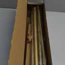 Warm Gold Curtain Rods for Windows 66 to 120 Adjustable Length Heavy Duty 1" Diameter Brass Window Curtain Rod with Solid Metal Finials for Outdoor Farmhouse Bedroom Kitchen Living Room