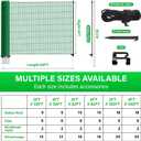 Temporary Fence with Posts, 4‘x50‘ Animal Barrier Dog Portable Fencing with Fiberglass Stake Windbreak Rope, Safety Snow Plastic Netting Roll for Garden Backyard Outdoor Protect