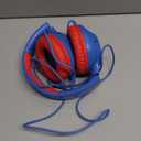 Kids Headphones for School, 85/94 dB Volume Limit, Wired Over Ear Headphones for Kids Boys Girls with Microphone, Foldable Stereo Sound 3.5mm Wired Cord for Kindle Tablet Airplane Travel, Blue