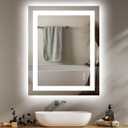 Hivone 24X30 LED Bathroom Mirror with Lights, Anti-Fog, Dimmable, Backlit + Front Lit, Smart Bathroom Vanity Mirror, Memory Function, Shatterproof, Tempered Glass (Horizontal/Vertical)