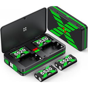 4x5520mWh Controller Battery Pack for X-Series X/S, DXKK Rechargeable Battery for X1/One S/One X/One Elite Controller Charger Batteries