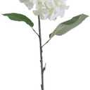 Elements Hydrangea Artificial Flower Stem, Fake Flowers for Home Decoration, Set of 6, White