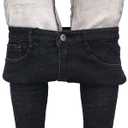 heipeiwa Women's Winter Jeans Fleece Lined Jeans Thermal Thick Skinny Denim Pants Slim Stretch Warm Jeggings (Black) Small