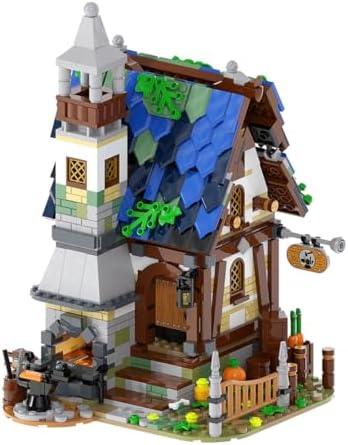 dOvOb Medieval Blacksmith Building Set with LED Light Bricks - 1205 PCS Construction Architecture Model for Adults and Kids
