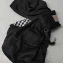 Tomkas Small Dog Sling Carrier - Classic Pocket & Classic Strap - for 3-10 lbs Pets(Black)