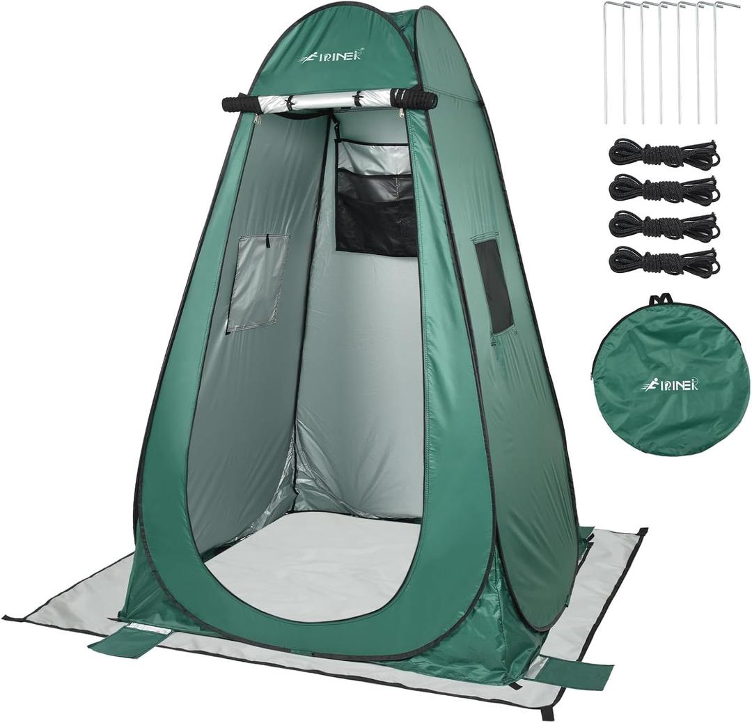Pop Up Shower Tent, 75 x 48x 48 Portable Outdoor Bathroom Privacy Shower Camping Tent Changing Toilet with Carry Bag, for Camping Hiking Beach Picnic Fishing
