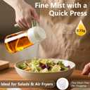 SWEET VIEW 2PCS Oil Sprayer for Cooking, 16oz/470ml Glass Oil Dispenser/Pour Bottle, Kitchen Accessories, Kitchen Gadgets for Air Fryer, Salad, BBQ, with Stickers (Black,White)