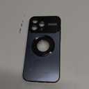 Magnetic for iPhone 15 Pro Max Case, Compatible with MagSafe, Built-in Camera Lens Protector, Logo View, Military Grade Drop Proof Phone Cover, Black