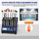 V311 GDI Fuel Injector Cleaner Machine Gasoline Fuel System Injection Cleaning Tester 6-Cylinder Test for EFI/FSI Injectors, Heated Ultrasonic Cleaner Kit with 7 Core Functions for Motorcycle Vehicle
