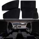 ZATOOTO Suede Car Window Shades 4PCS - Car Window Covers for Ultimate Privacy, UV Protection, and Heat Insulation, Side Window Sun Shade Perfect for Camping, Travel, Baby Safety, and Daily Use (Black Suede FlatFull Set 4PCS)