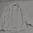 J.VER Men's Dress Shirts Solid Long Sleeve Stretch Wrinkle-Free Formal Shirt Business Casual Button Down Shirts (Medium, White)