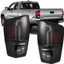 Winjet LED Taillights for 2016-2023 Toyota Tacoma Rear Tail lights Assembly for [2016 2017 2018 2019 2020 2021 2022 2023] Toyota Tacoma Rear Lights Replacements, 1 Pair Black Housing/Smoke Lens
