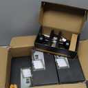 6 Pack Black Door Knobs for Bath & Bed, Privacy Pismo Doorknob, Heavy Duty Door Knob with Lock