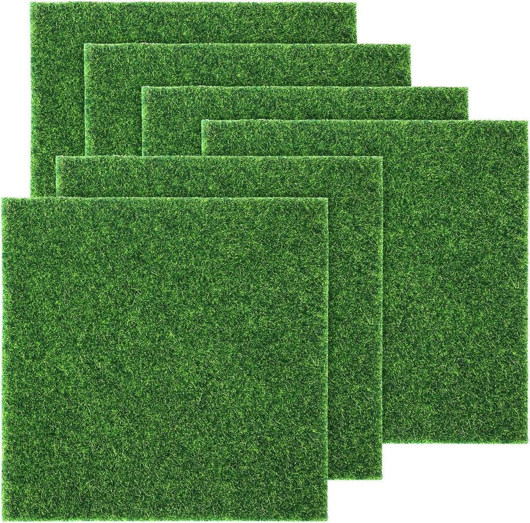 6 Pcs Fake Grass for Crafts 6 Inches Fairy Garden-Grass Artificial Grass Miniature Fake-Garden Grasses DIY-Grass Turf Decoration Fake Grasses Decor