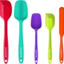 5-Piece Silicone Spatula Set - Heat Resistant 446F Food Grade BPA Free, Nonstick Cookware Safe Dishwasher Safe Kitchen Tools for Baking, Cooking, Stirring, Multicolor.