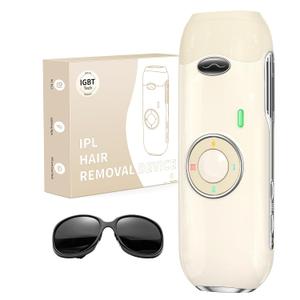 Laser Hair Removal for Women and Men - 5.2 cm Contact Nearly Painless, Powerful Long-Lasting IPL Hair Removal at-home, Effective in 14 Days with Ultra-fast Light Emission for Whole Body Use