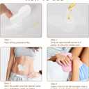 60 Pcs Disposable Castor Oil Pack Wrap for Belly Button, Butterfly Shape Organic Cotton Castor Oil Patches for Belly Button, Self-Adhesive Portable Highly Absorbent Belly Button Cover(Oil Not Included)