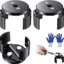 Meonum 3 Pcs Adjustable Oil Filter Removal Tool, Oil Filter Wrench Fit 2-1/2 to 3-1/8 Inch Filters, Include Gloves for Clean Hands, 3/8" Drive