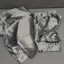 Bedsure Satin Pillowcase For Hair And Skin Queen-Silver Grey Silk, 2 Pack, 20x30Inch