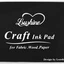 Lsushine Craft Ink Pad Stamps, DIY for Paper, Scrapbooking, Wood Fabric,Finger Ink Pads for Kids(Black-2)