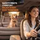 FUNNY FUZZY Leather Dog Car Seat for Large Size Dogs, Pet Booster Car Seats