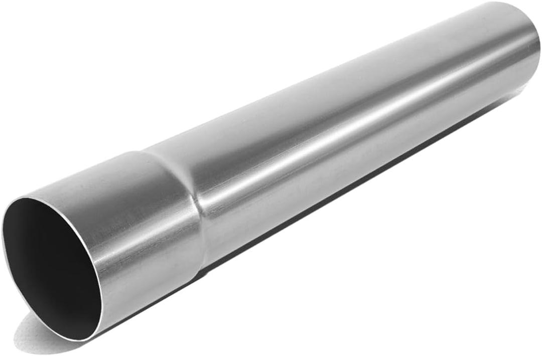 3 Inch DIY T304 Stainless Steel Exhaust Muffler Straight Pipe, Tailpipe 3"ID to 3"OD Exhaust Extension Tube Tailpipe 18" Length Universal Fitment