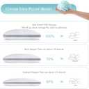 Meoflaw Cooling Pillows Queen Size Set of 2,Shredded Memory Foam Bed Pillows for Sleeping,Queen Pillows for Back & Side Sleepers,Adjustable Queen Size with Washable Cover