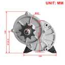 DC 12V 250W Gear Reduction Motor with 9 Tooth Sprocket, MY1016Z2 Brushed Motor for E Scooter, Electric Wheelchairs, Motorcycles, Massagers and Mowers