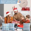 Huwena 12 pcs Christmas Pillow Covers 18x18 Inch Holiday Tree Snowflake Decor Christmas Couch Throw Pillow Cases for Sofa Living Room Home Farmhouse Decor (Blue)