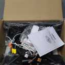 EDISHINE Caged Ceiling Fans with Lights Flush Mount, Rustic Square Low Profile Enclosed Fan Ceiling with Remote, 2/4 H Timer, Reversible 6 Speed, Farmhouse Small Fan for Bedroom, Kitchen, Dining Room